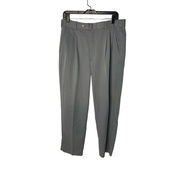 Izod Black dark gray trouser pants men's size 34x30 - Picture 1 of 5